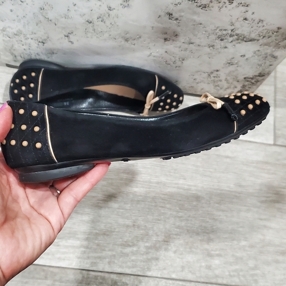 Tod's Black Studded Ballet Flats - Picture 9 of 16